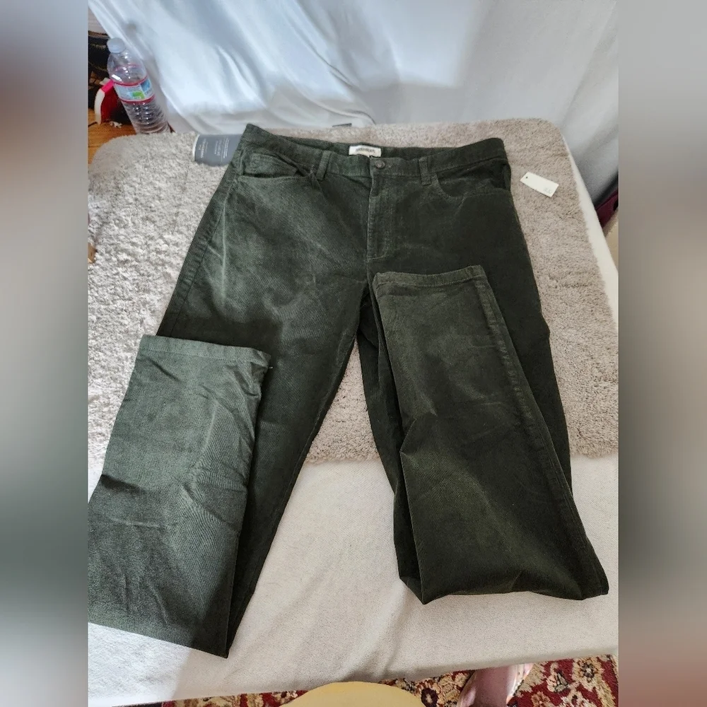 Goodthreads Mens Slim Green Olive Corduroy Pants